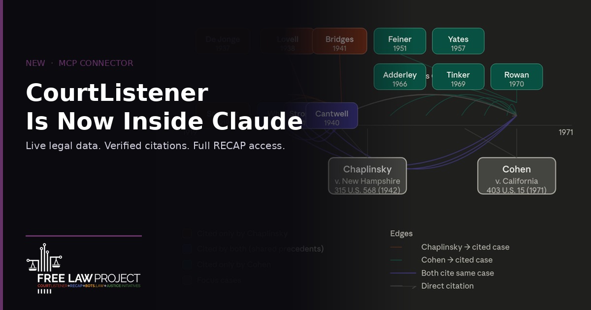 AI Tools and Assistants such as Claude Can Now Connect to CourtListener ...